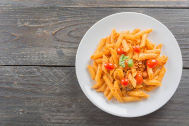 Domates soslu makarna.