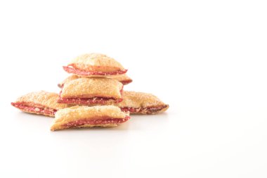 Mini pasta çilek reçeli ile bisküvi 