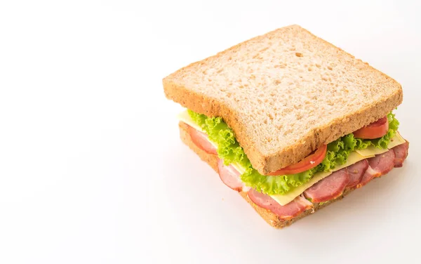 Sandwich su sfondo bianco — Foto Stock