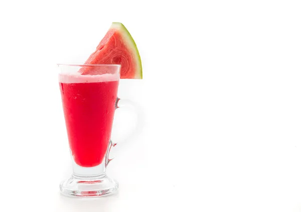 Watermelon smoothie pada latar belakang putih — Stok Foto