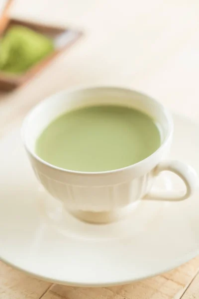 Hot matcha latte — Zdjęcie stockowe