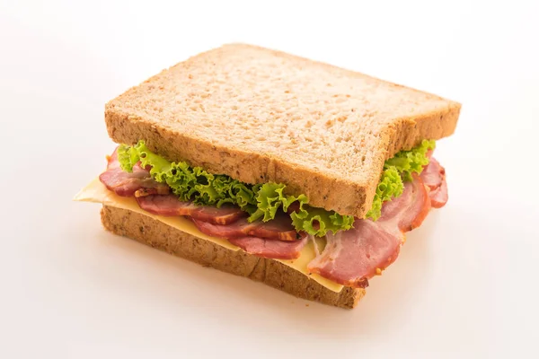 Sandwich su sfondo bianco — Foto Stock