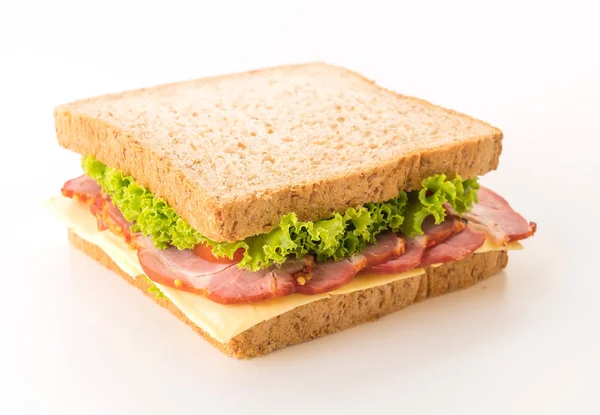 Сендвіч на білому тлі — стокове фото
