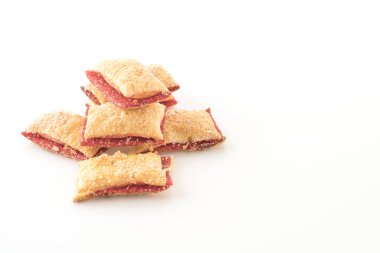 Mini pasta çilek reçeli ile bisküvi 