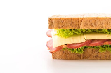 beyaz zemin üzerinde sandviç