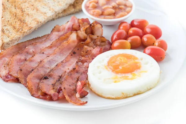 Breakfast on white background — Stock Photo, Image