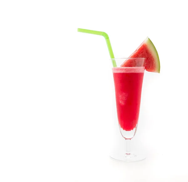 Smoothie melancia no fundo branco — Fotografia de Stock