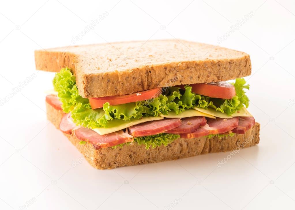 sandwich  on white background