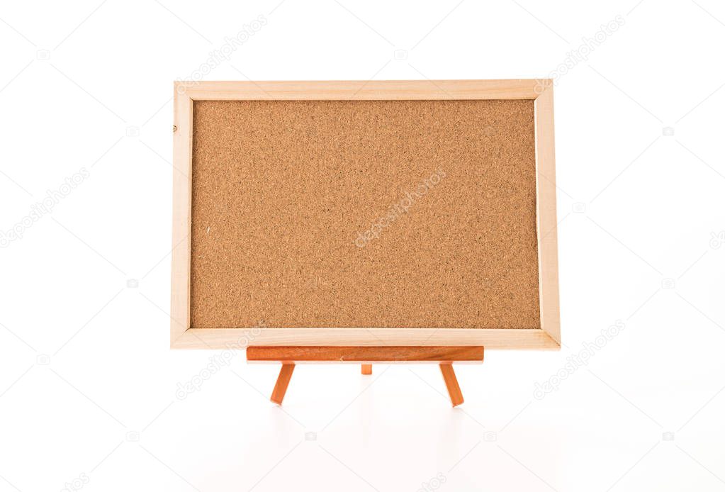 Blank art board, wooden easel