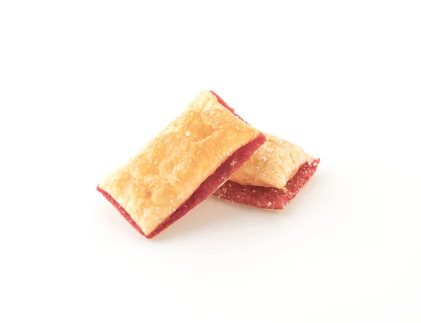 Mini pie biscuit with strawberry jam — Stock Photo, Image
