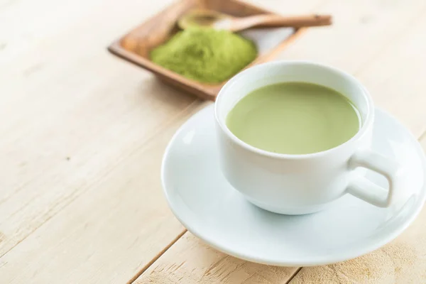 Hot matcha latte — Zdjęcie stockowe