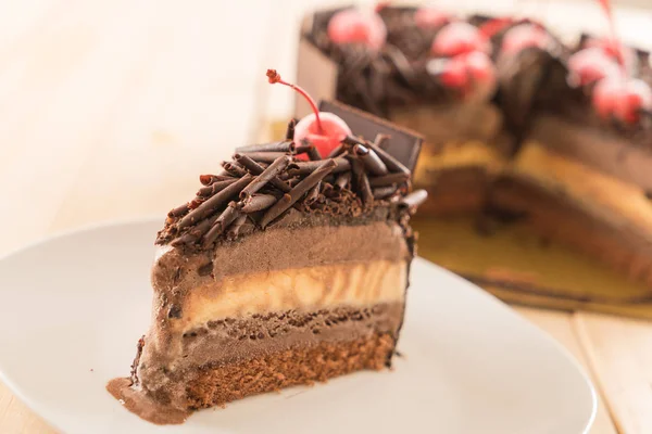 Cokelat kue es krim — Stok Foto