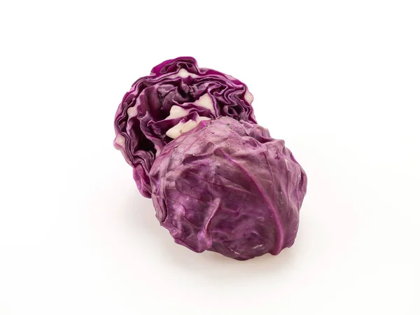 白地に紫色のキャベツ — ストック写真