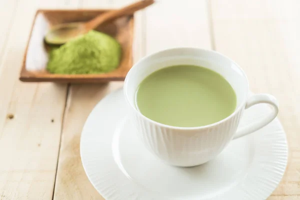 Hot matcha latte — Zdjęcie stockowe