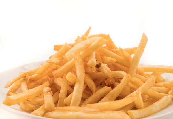 Arany sült krumpli burgonya fehér alapon — Stock Fotó