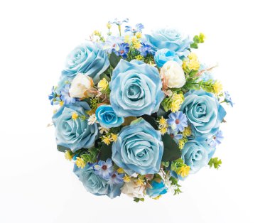 Buket çiçek beyaz arka plan üzerinde