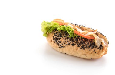 domuz eti ve sebze ile sandviç