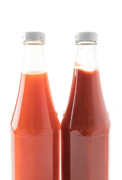 sauce bottle on white background