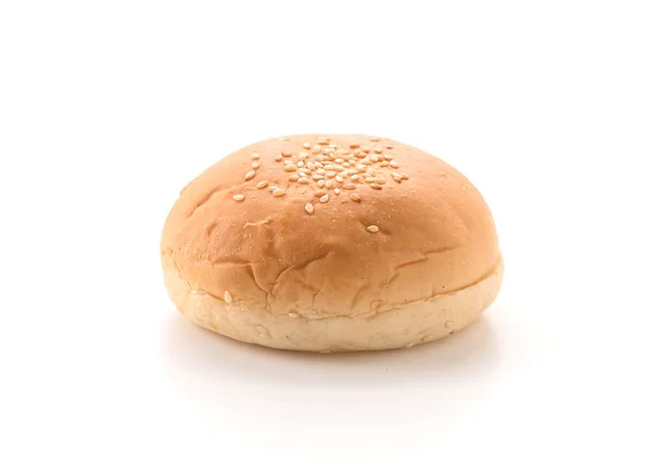 Pão de hambúrguer no fundo branco — Fotografia de Stock