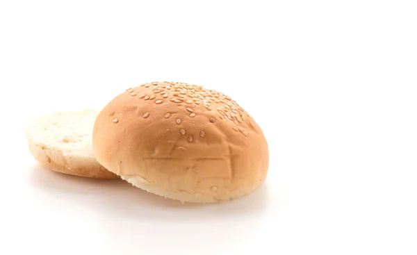 Pain hamburger sur fond blanc — Photo