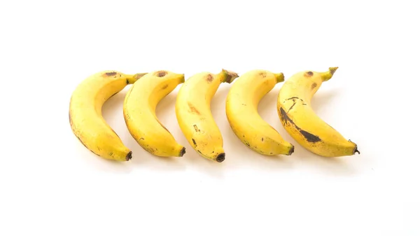 Fresh bananas on white background — Stock Photo, Image