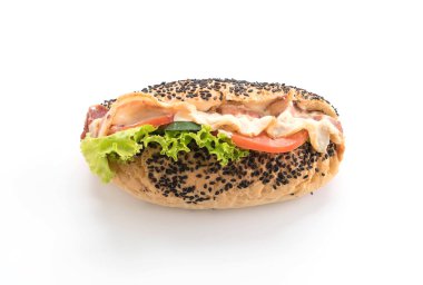 domuz eti ve sebze ile sandviç