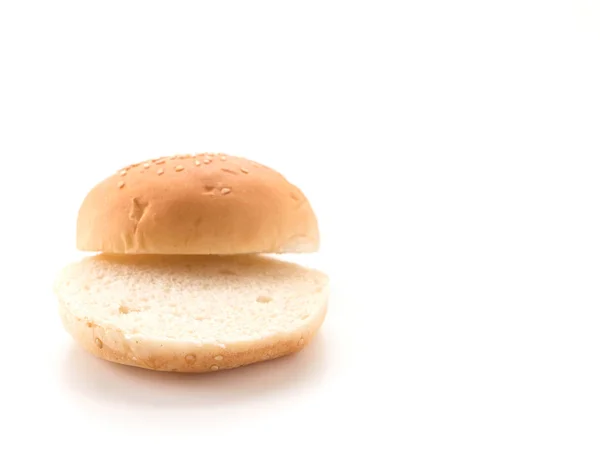 Hamburger bun on white background — Stock Photo, Image