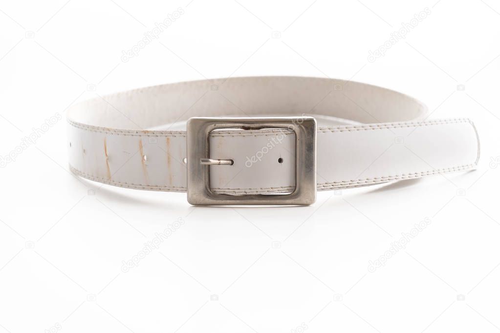fashion belt on white background