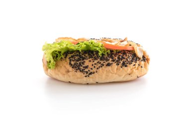 domuz eti ve sebze ile sandviç