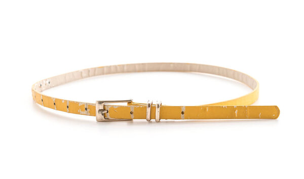 fashion belt on white background