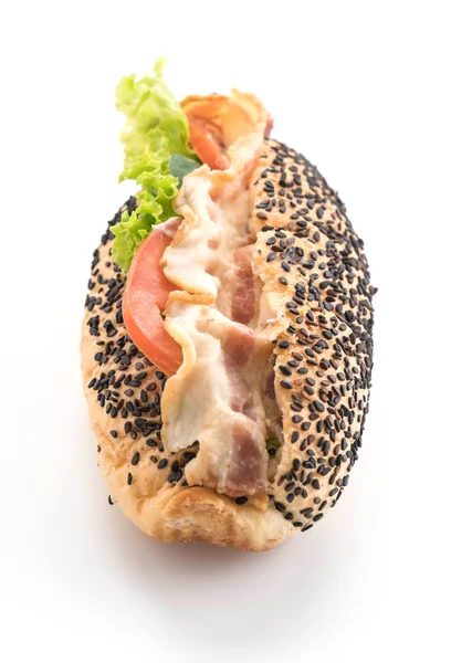 domuz eti ve sebze ile sandviç