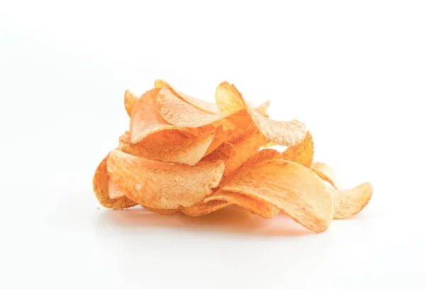 Batatas fritas no fundo branco — Fotografia de Stock