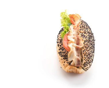 domuz eti ve sebze ile sandviç