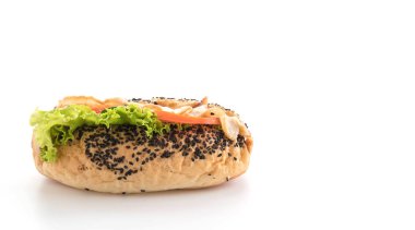 domuz eti ve sebze ile sandviç