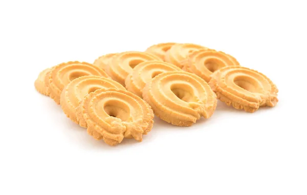 Butter cookies on white background — Stock Photo, Image