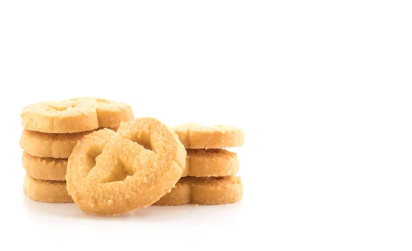 Печиво з маслом на білому тлі — стокове фото
