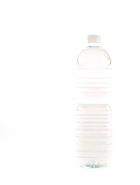 Garrafa de água no fundo branco — Fotografia de Stock
