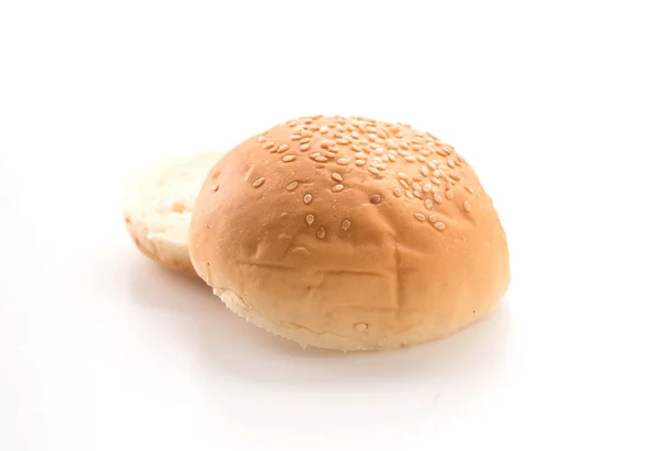 Beyaz arkaplanda hamburger ekmeği — Stok fotoğraf