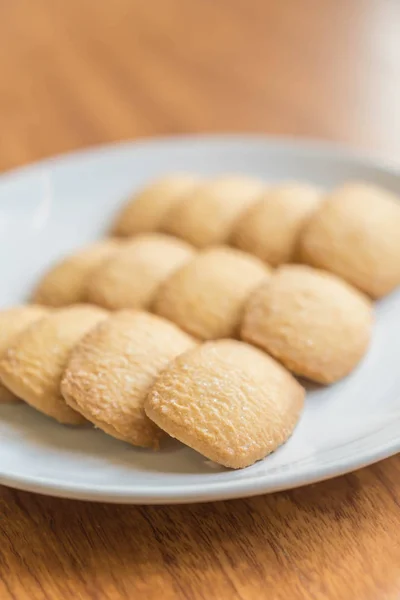 Butter cookies on plate — Stock Photo, Image