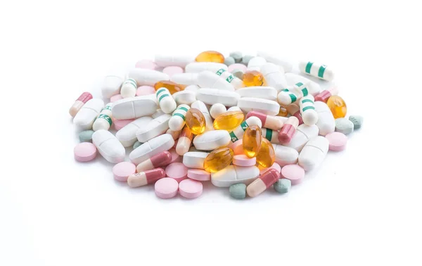 Balení pilulek a kapsle léků — Stock fotografie