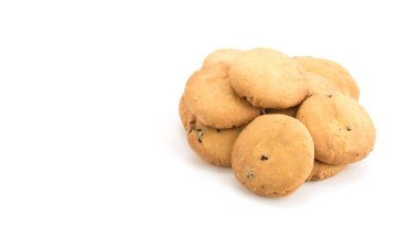 Beyaz arkaplanda tereyağlı kurabiye