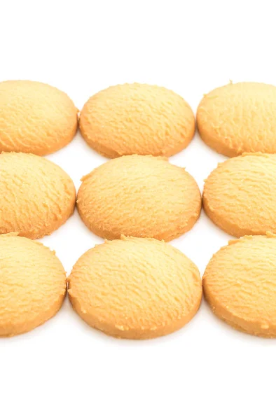 Печиво з маслом на білому тлі — стокове фото
