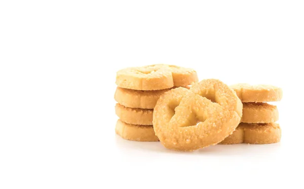 Galletas de mantequilla sobre fondo blanco — Foto de Stock