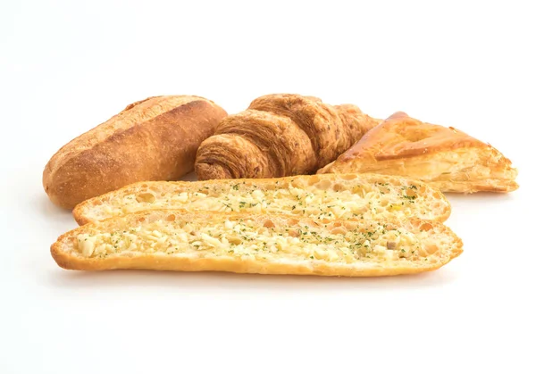 Mix brood op witte achtergrond — Stockfoto