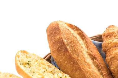 Ekmeği beyaz arkaplanda karıştır