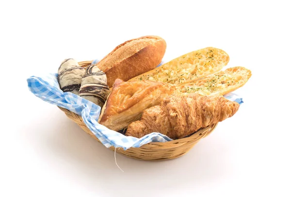 Mezcla de pan sobre fondo blanco —  Fotos de Stock