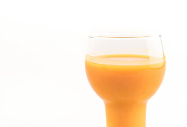 Jugo de calabaza sobre fondo blanco — Foto de Stock