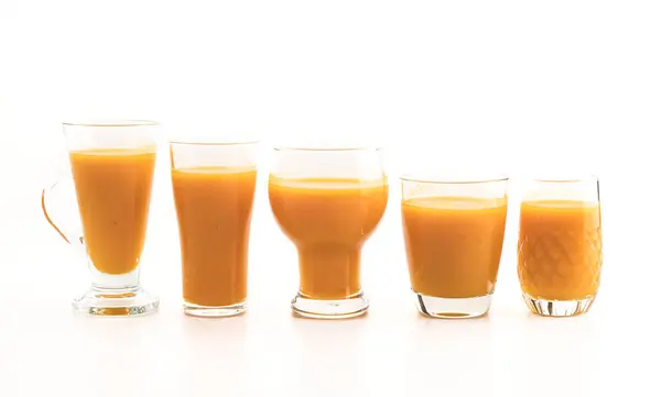 Pumpkin juice on white background — Stock Photo, Image