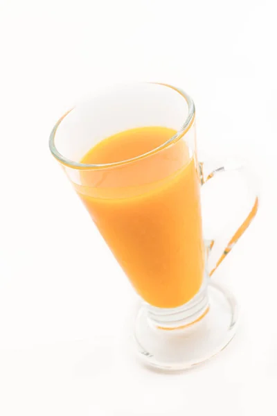 Pumpkin juice on white background — Stock Photo, Image