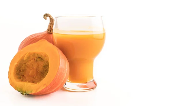 Pumpkin juice on white background Stock Picture